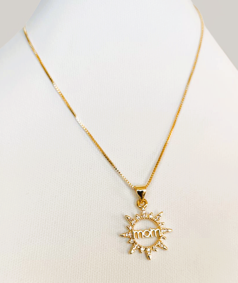 Collar bañado en Oro (modelo Mom) - Imagen 2