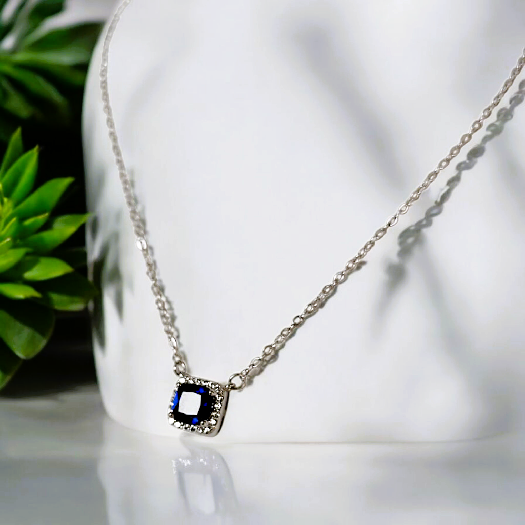 Collar de plata calidad 925 (Modelo Blue) - Imagen 2