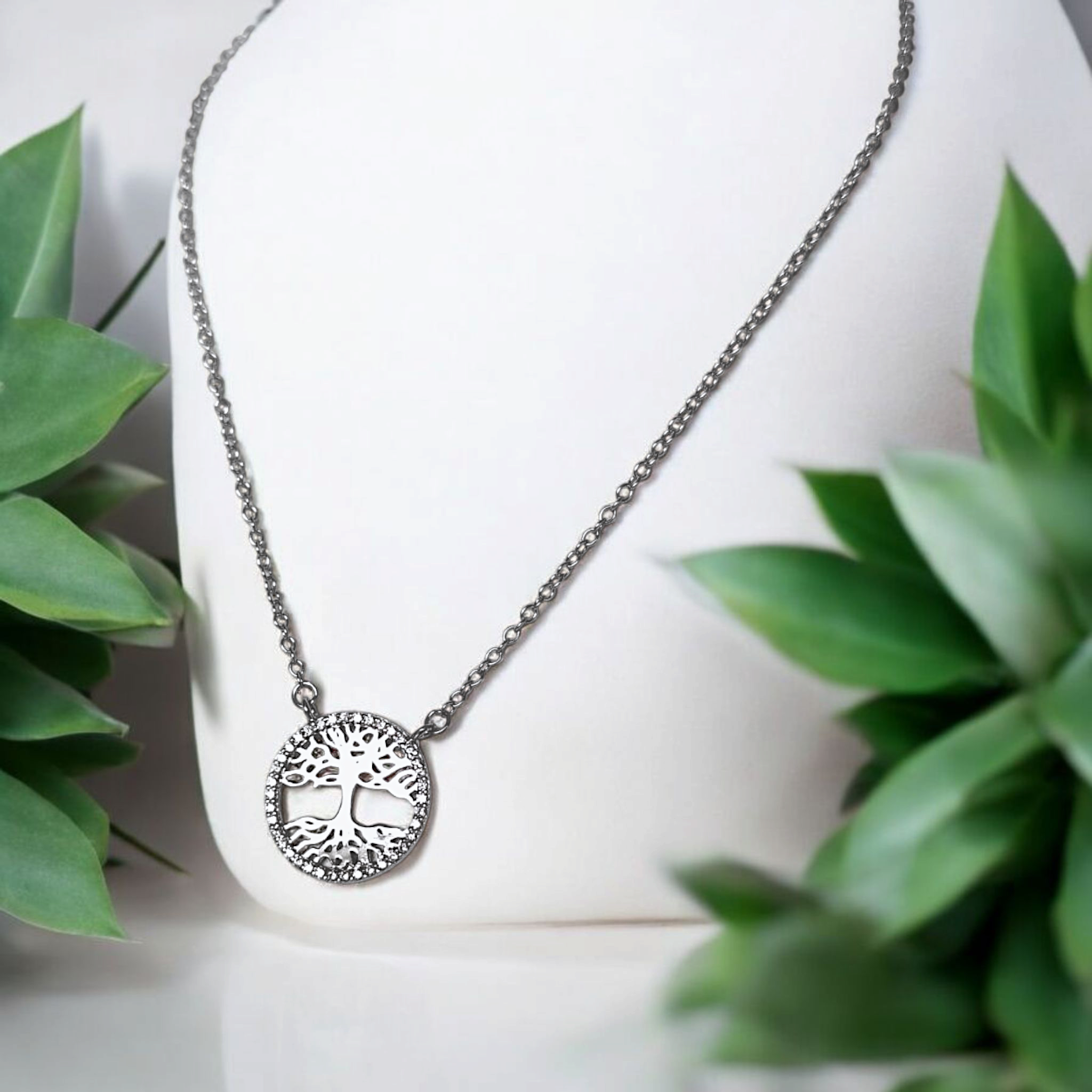 Collar de plata calidad 925 (Modelo Tree of life) - Imagen 2