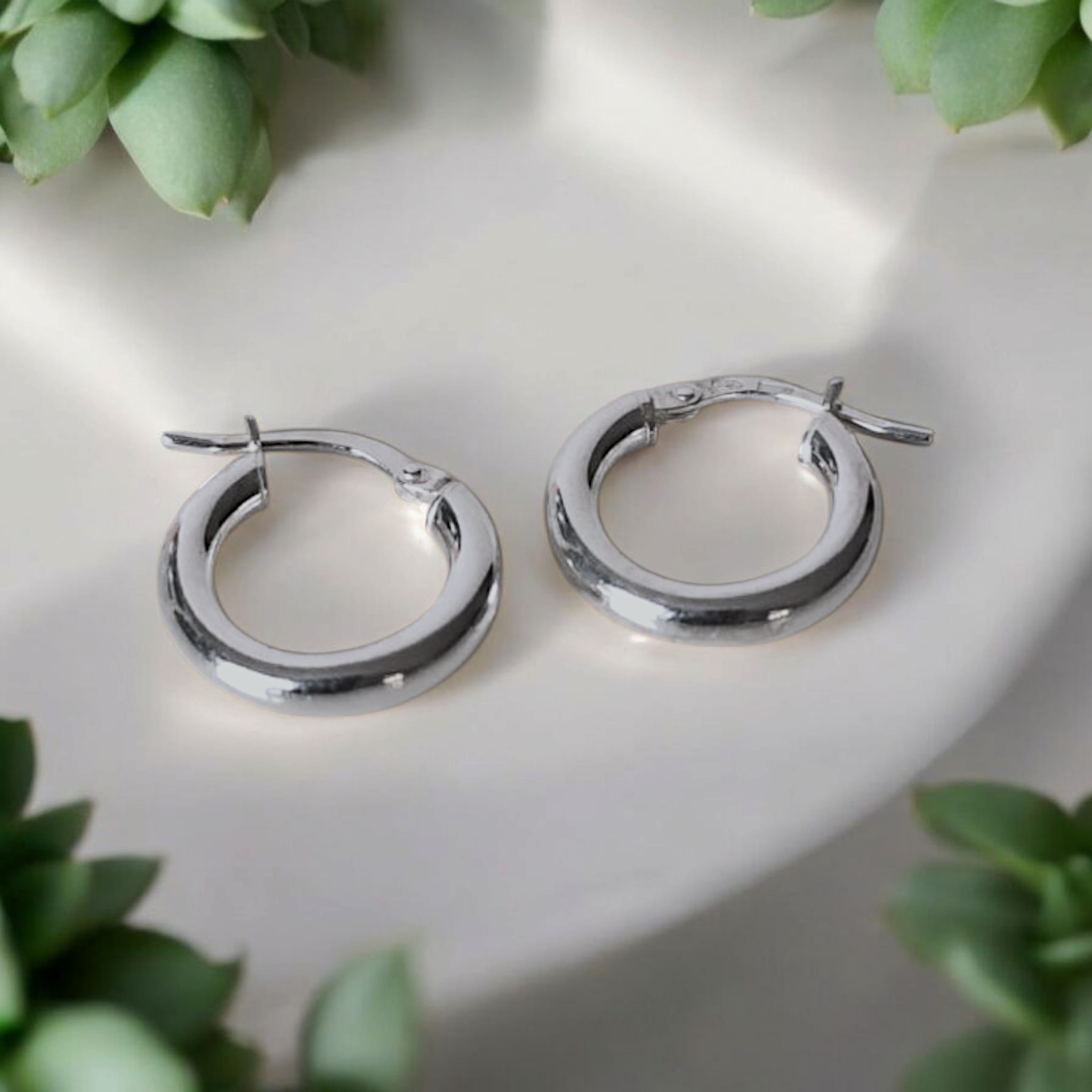 Aros de plata calidad 925 (Modelo Moon)