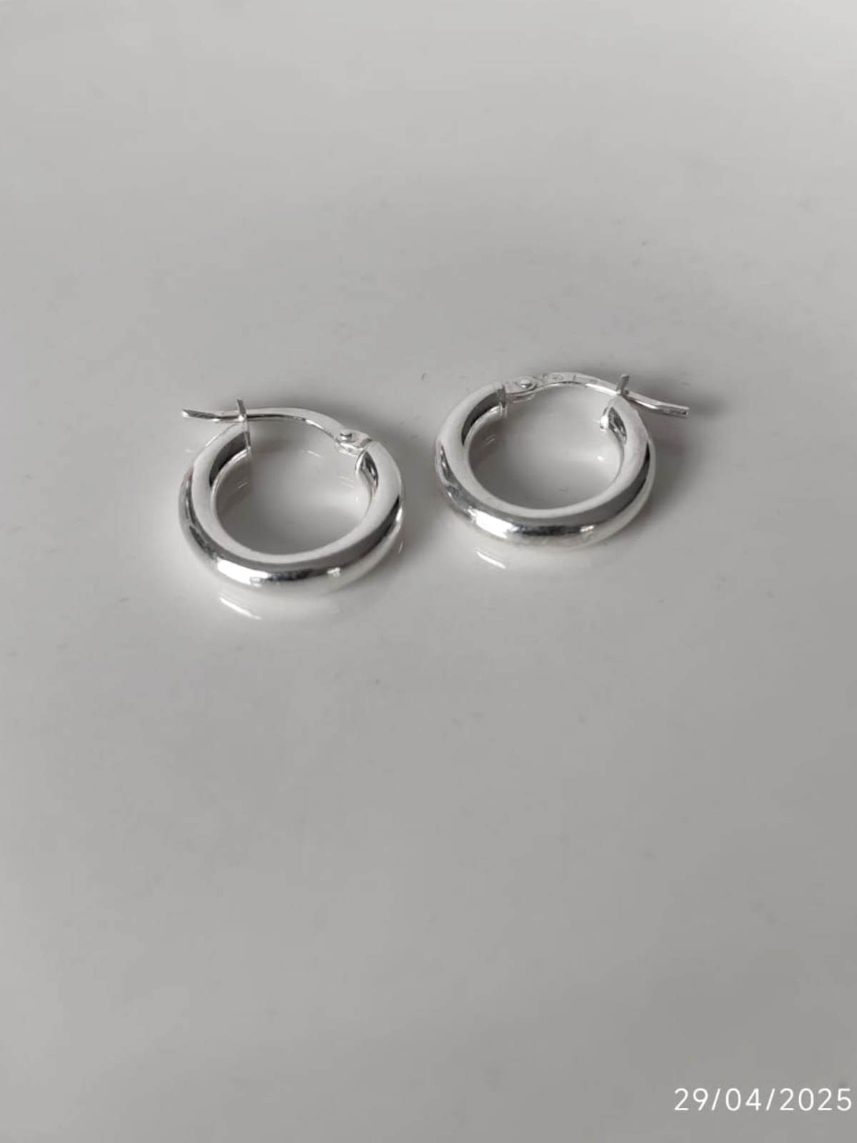 Aros de plata calidad 925 (Modelo Moon) - Imagen 3