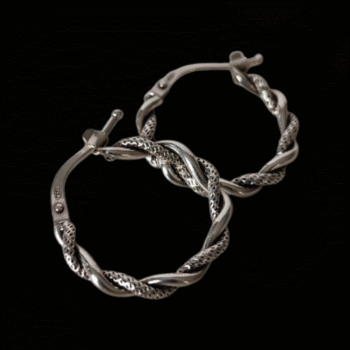 Aros de plata calidad 925 (Modelo linked)