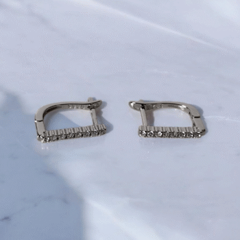 Aros de plata calidad 925 (Modelo harp)