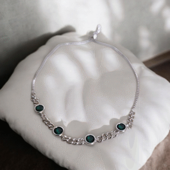 Pulsera de plata calidad 925 (Modelo green)