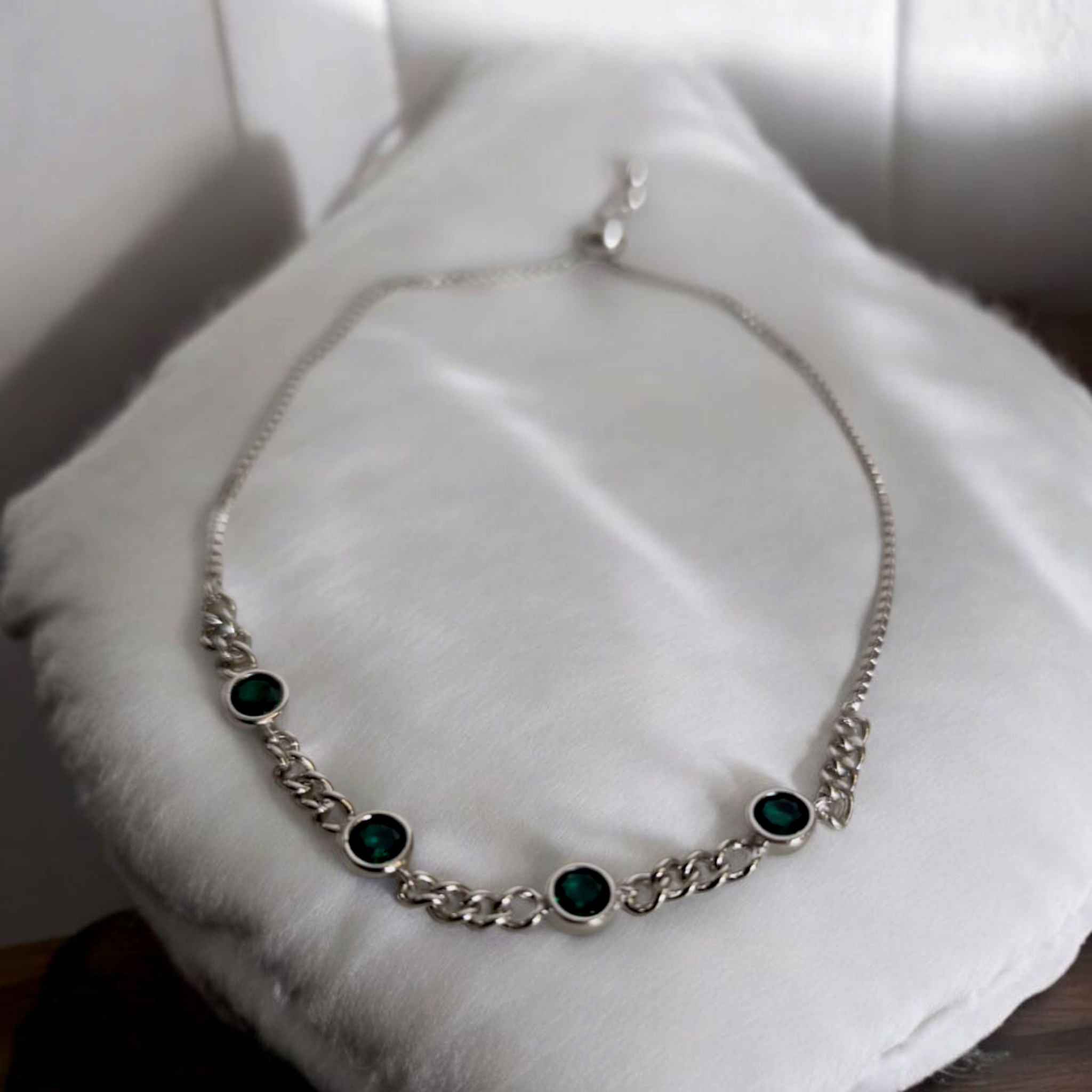 Pulsera de plata calidad 925 (Modelo green) - Imagen 2